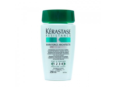 KERASTASE Šampūnas Pažeistiems Plaukams Kérastase Resistance Bain Force Architecte Strengthening Shampoo (Level 1-2) 250 Ml